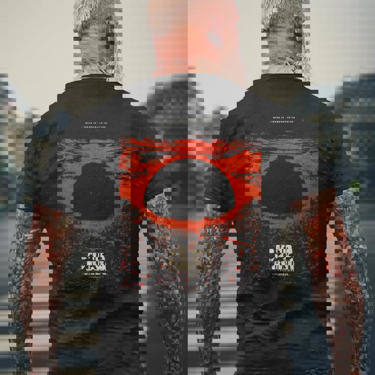 サイバーパンクシティ爆発 メンズTシャツ バックプリント 高齢者への贈り物