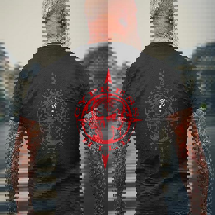 サイプレスヒル スカルとコンパス メンズTシャツ バックプリント 高齢者への贈り物