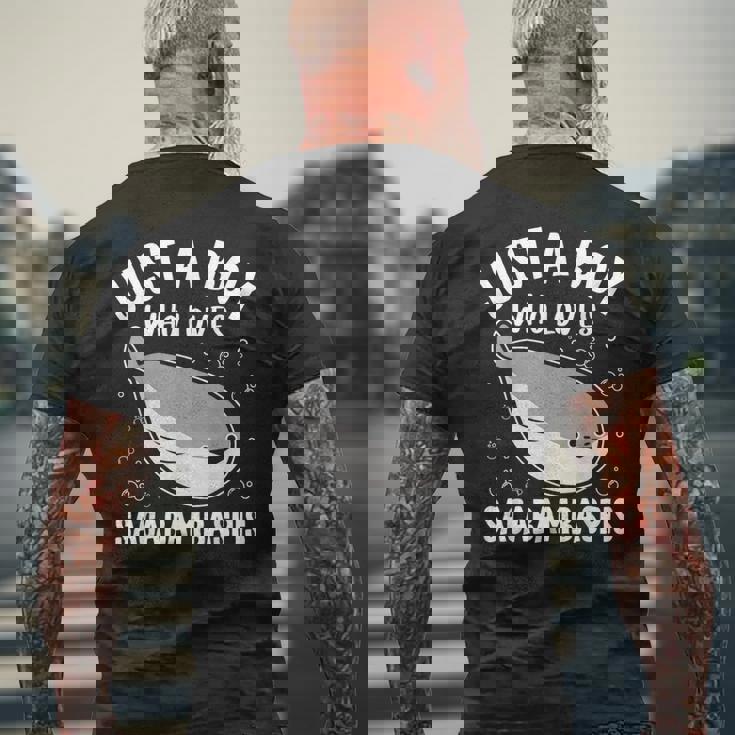 サカバンバスピスの面白い魚ミームが大好きなジャスト・ア・ボーイ メンズTシャツ バックプリント 高齢者への贈り物