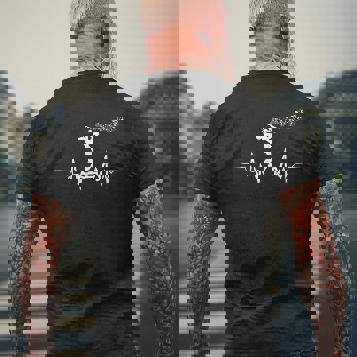 サックス ハートビート ミュージシャン向けのクールなデザイン メンズTシャツ バックプリント 高齢者への贈り物