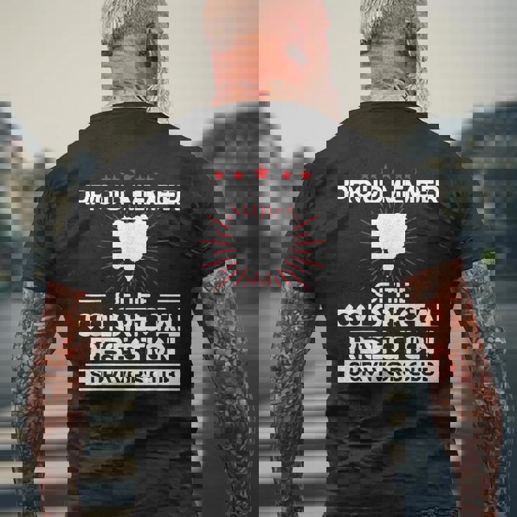 サバイバーズクラブ 大腸がん大腸切除手術 メンズTシャツ バックプリント 高齢者への贈り物