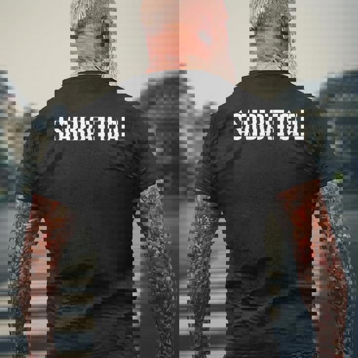 サバティカル メンズTシャツ バックプリント 高齢者への贈り物