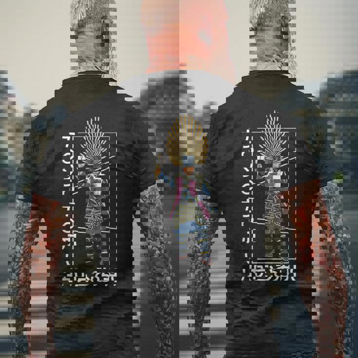 サムライ豊臣秀吉 メンズTシャツ バックプリント 高齢者への贈り物