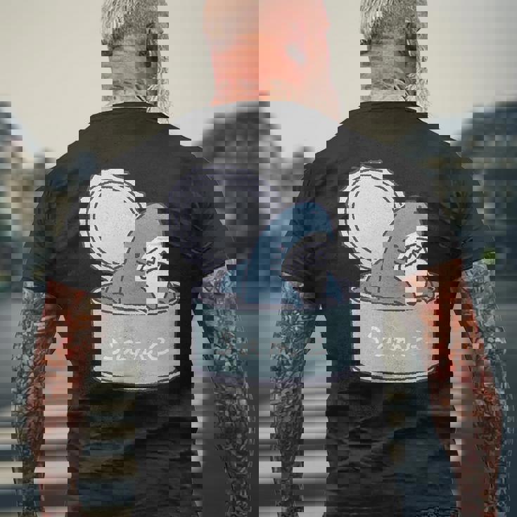 サメの缶詰め メンズTシャツ バックプリント 高齢者への贈り物