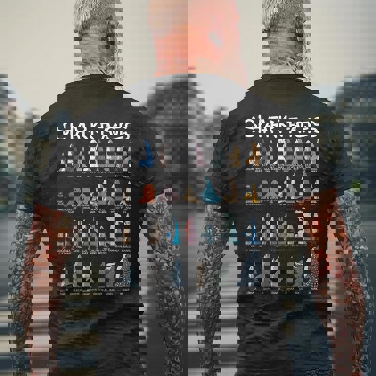 サメの顔タイプ 捕食者 面白いサメ 魚 サメ メンズTシャツ バックプリント 高齢者への贈り物