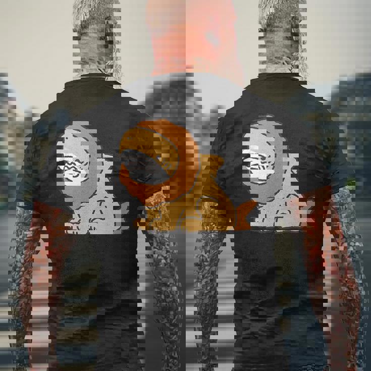 サメライオン さめ 鮫 シャーク 変な メンズTシャツ バックプリント 高齢者への贈り物