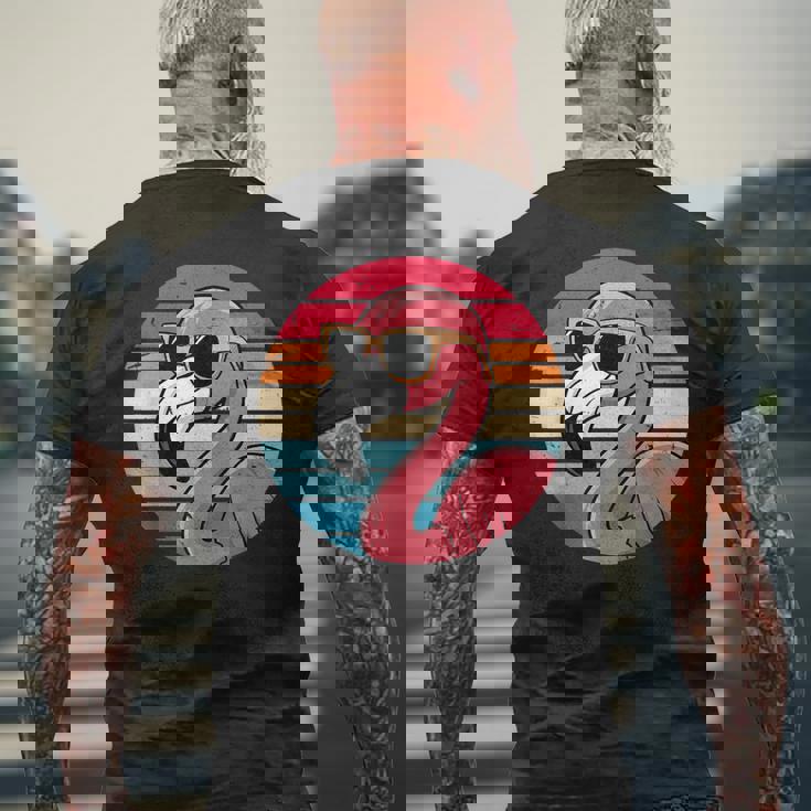 サングラス ヴィンテージ フラミンゴ 70年代 80年代 90年代 面白い フラミンゴ メンズTシャツ バックプリント 高齢者への贈り物