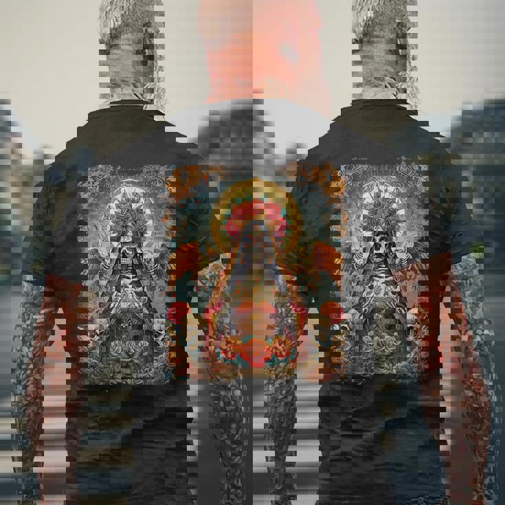 サンタ・ムエルテ・サン・デス メンズTシャツ バックプリント 高齢者への贈り物