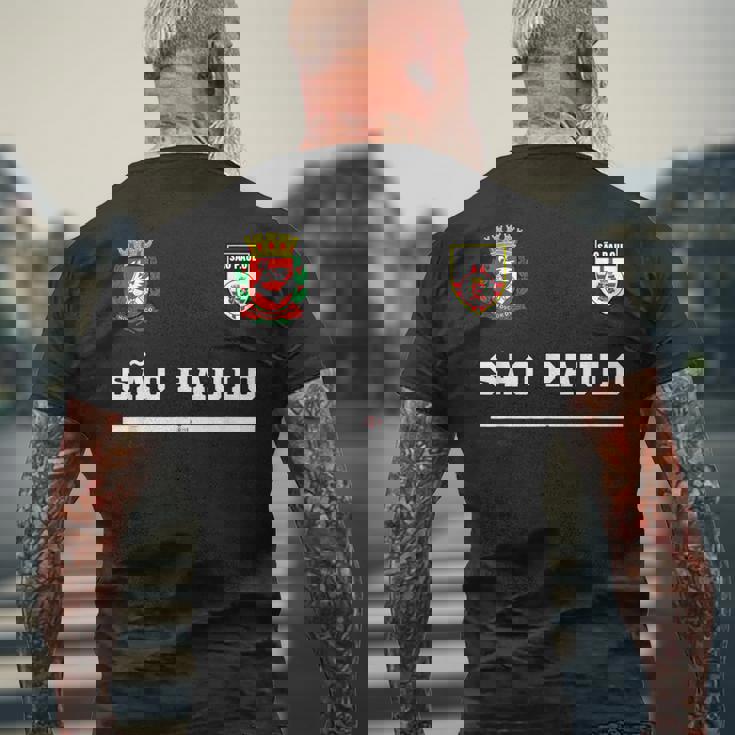 サンパウロスポーツサッカージャージーフラッグ ナショナル。 メンズTシャツ バックプリント 高齢者への贈り物