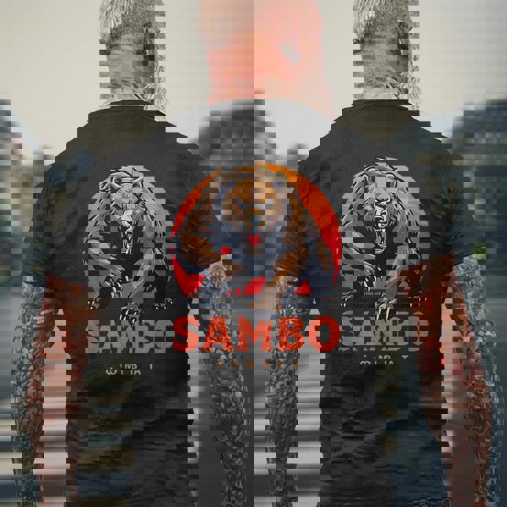 サンボベアファイター メンズTシャツ バックプリント 高齢者への贈り物