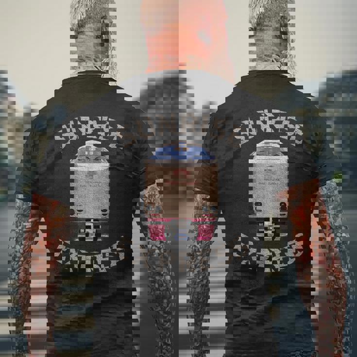 サンライズエクスプレストレインジャパン 東京 岡山 出雲 高松 メンズTシャツ バックプリント 高齢者への贈り物