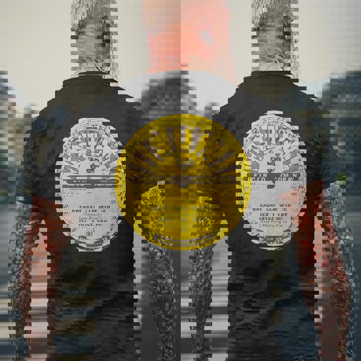 サン・レコードビニール・ジェリー・リー・ルイスグレート・ボールズ・オブ・ファイア メンズTシャツ バックプリント 高齢者への贈り物