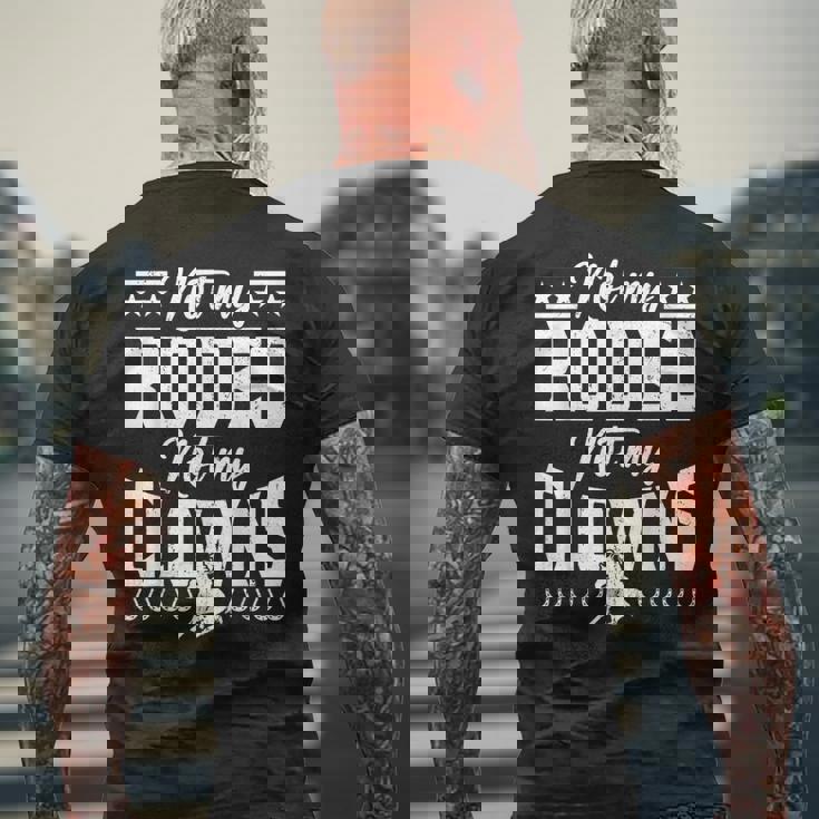 サーカスティック・ノット・マイ・ロデオノット・マイ・クラウンズ・ホース メンズTシャツ バックプリント 高齢者への贈り物