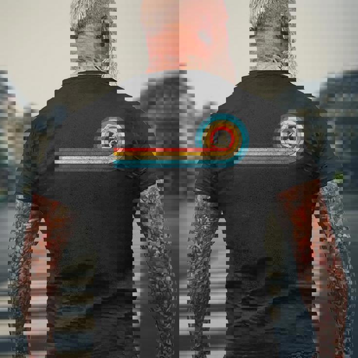 サーファーギフト ヴィンテージ ウェーブ レトロ サーフィン サーフィン ビーチ メンズTシャツ バックプリント 高齢者への贈り物