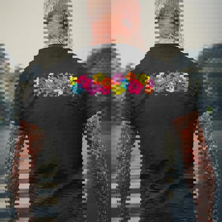 サーファースタイル ヴィンテージtシャツ ハイビスカス フラワーロー ヴィンテージビーチ メンズTシャツ バックプリント 高齢者への贈り物