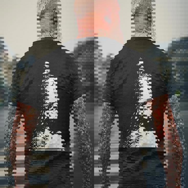 ザ・キング・スタンズ・ハイレ・セラシエ・クラウン メンズTシャツ バックプリント 高齢者への贈り物