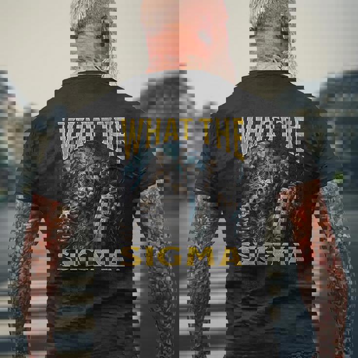 ザ・シグマ・ファニー・ハード・スケルトン・ミーム・ブートレグ メンズTシャツ バックプリント 高齢者への贈り物