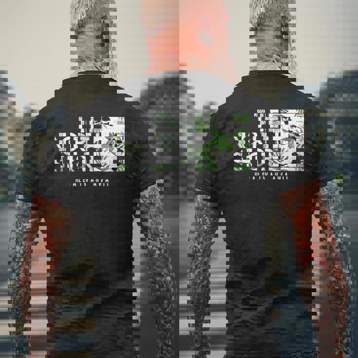 ザ・ノースショアハワイ・フローラル メンズTシャツ バックプリント 高齢者への贈り物