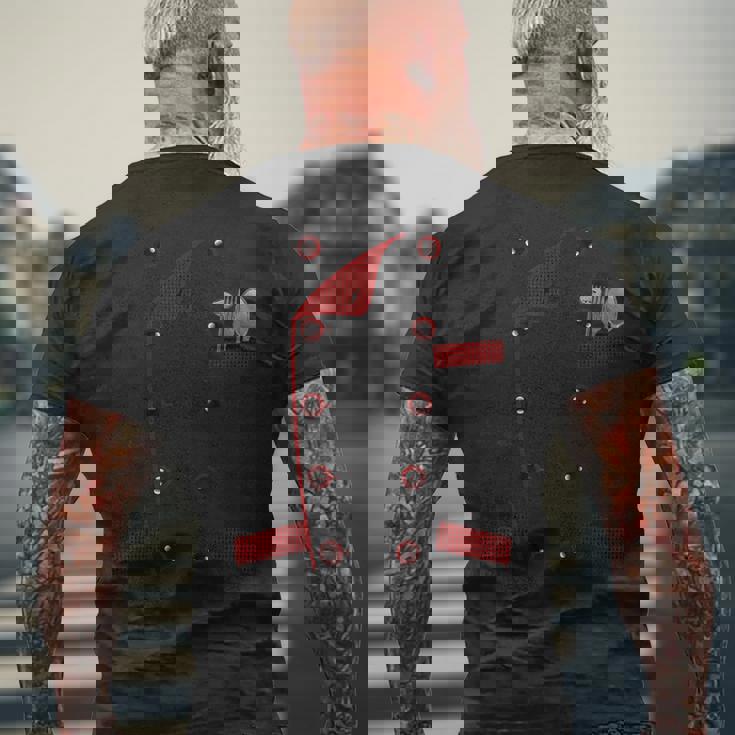 シェフ クックシャツ ファニー フーディ フェイク ユニフォーム ジャケット コスチューム メンズTシャツ バックプリント 高齢者への贈り物