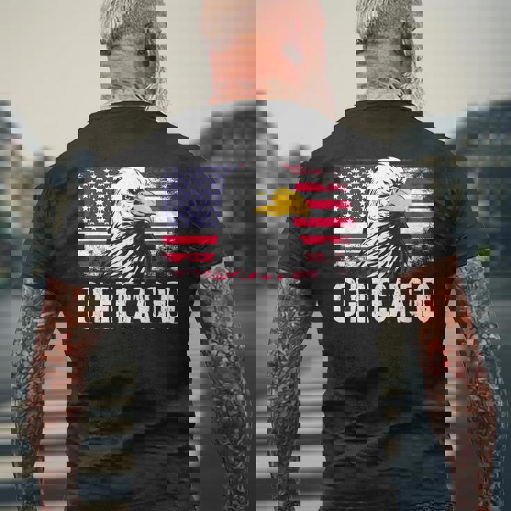 シカゴ Chicago メンズTシャツ バックプリント 高齢者への贈り物