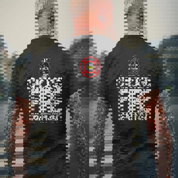 シカゴ消防署tシャツ ファイヤーハウス メンズTシャツ バックプリント 高齢者への贈り物