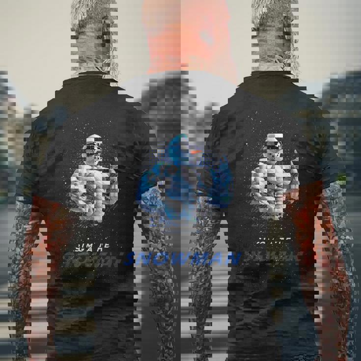 シグマザスノーマンブラッシュリズメリークリスマス Xマスク メンズTシャツ バックプリント 高齢者への贈り物