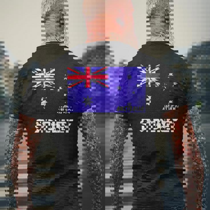 シドニー オーストラリア国旗ジャージ メンズTシャツ バックプリント 高齢者への贈り物