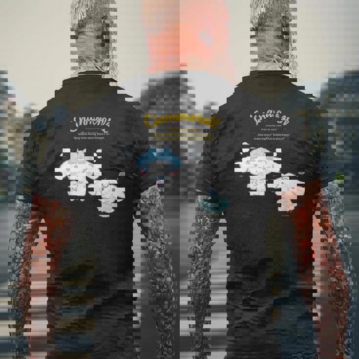 シナモロール ハピネスマイルーム メンズTシャツ バックプリント 高齢者への贈り物