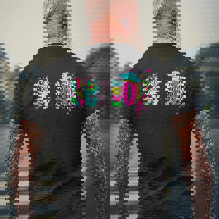 シニア 2025 メンズTシャツ バックプリント 高齢者への贈り物