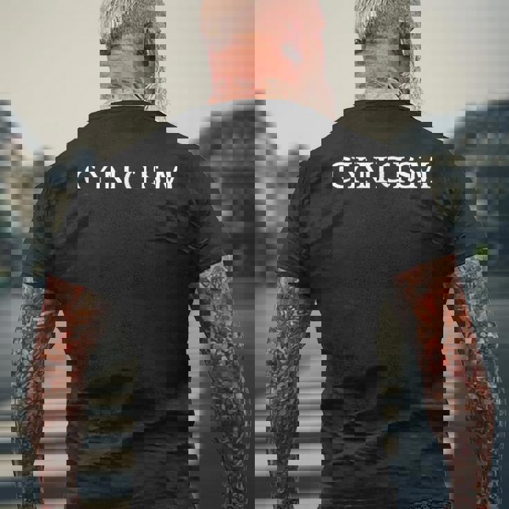 シニシズム英単語アパレル メンズTシャツ バックプリント 高齢者への贈り物