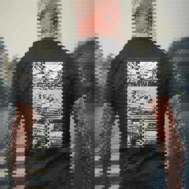 シビック例6日本車 メンズTシャツ バックプリント 高齢者への贈り物