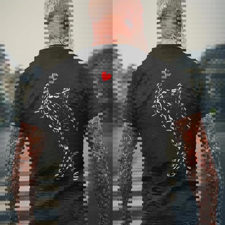 シベリアンハスキー犬愛かわいいシベリアンハスキー メンズTシャツ バックプリント 高齢者への贈り物