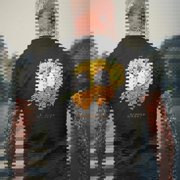 シマエナガ メンズTシャツ バックプリント 高齢者への贈り物