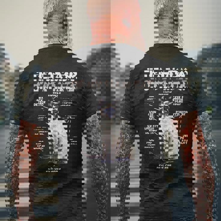 シャム猫メンズTシャツ バックプリント 高齢者への贈り物