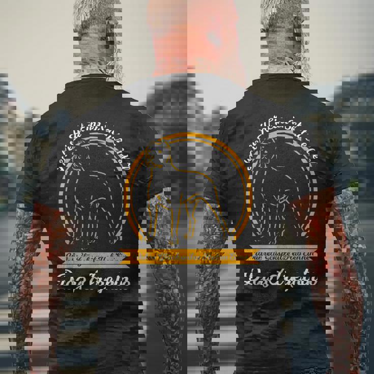 シュッツェンゲル・ドゴ・アルヘンティーノ・ドゴ・アルヘンティーノ・フンド メンズTシャツ バックプリント 高齢者への贈り物