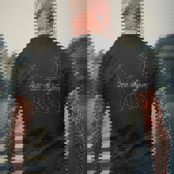 シュレディンガーの猫 シュレディンガーの波動方程式 量子物理学 メンズTシャツ バックプリント 高齢者への贈り物