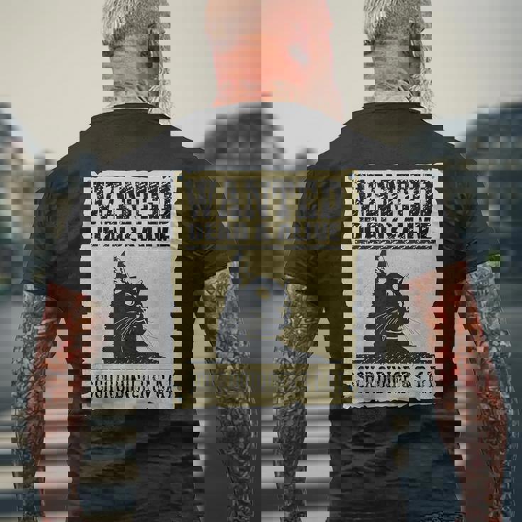 シュレディンガーキャット メンズTシャツ バックプリント 高齢者への贈り物