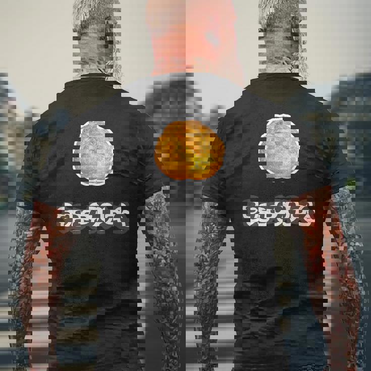 シュークリーム『スイーツ ポップ』お菓子 写真 おやつ 面白い かわいい メンズTシャツ バックプリント 高齢者への贈り物