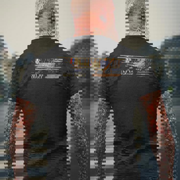 ショートフォルダー イギリス Ww1 複葉機 水上機 ボンバー図 メンズTシャツ バックプリント 高齢者への贈り物