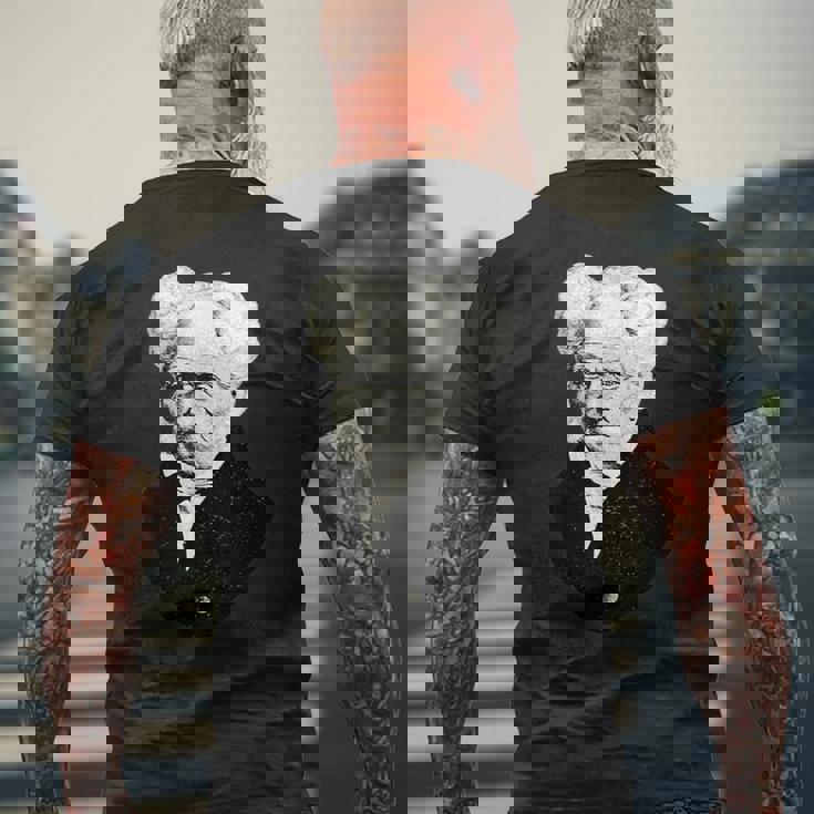 ショーペンハウアー実存主義哲学 メンズTシャツ バックプリント 高齢者への贈り物