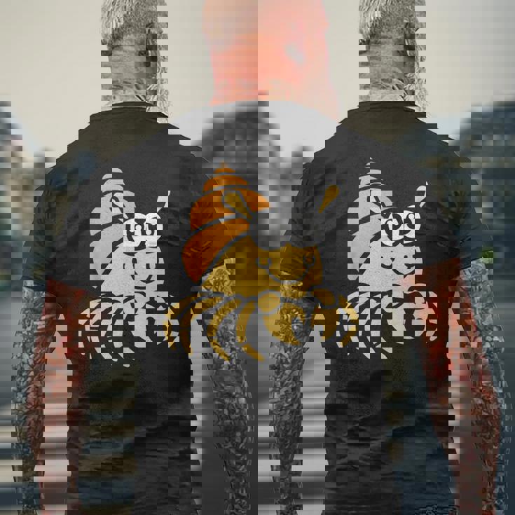 シンプルでかわいいミニマリストの甲殻類のリトル・ハーミット・バーナード メンズTシャツ バックプリント 高齢者への贈り物