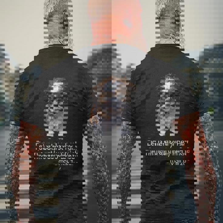 シーズーシャツ メンズTシャツ バックプリント 高齢者への贈り物