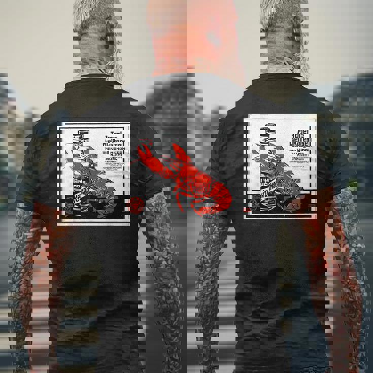 シーフード 1879 ドイツ ロブスター ザリガニ 甲殻類 レトロ メンズTシャツ バックプリント 高齢者への贈り物