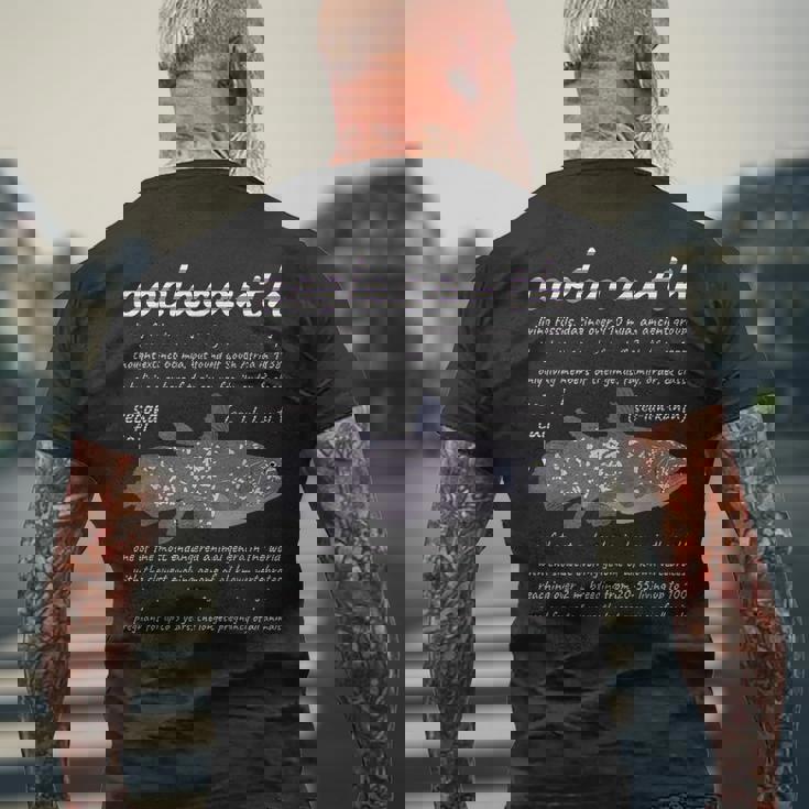 シーラカンス。 メンズTシャツ バックプリント 高齢者への贈り物