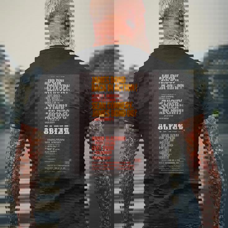 ジェームズ・ボンド 007 ゴールドフィンガー メンズTシャツ バックプリント 高齢者への贈り物