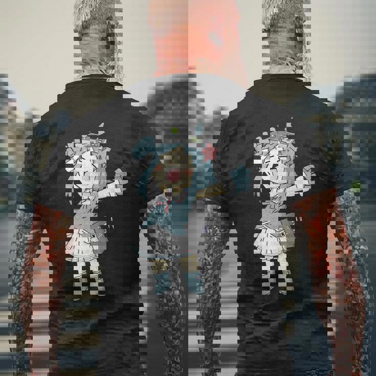 ジスたん 解放 【Twitch特集】 メンズTシャツ バックプリント 高齢者への贈り物