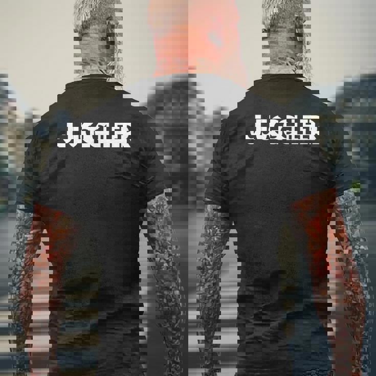 ジャグラー メンズTシャツ バックプリント 高齢者への贈り物