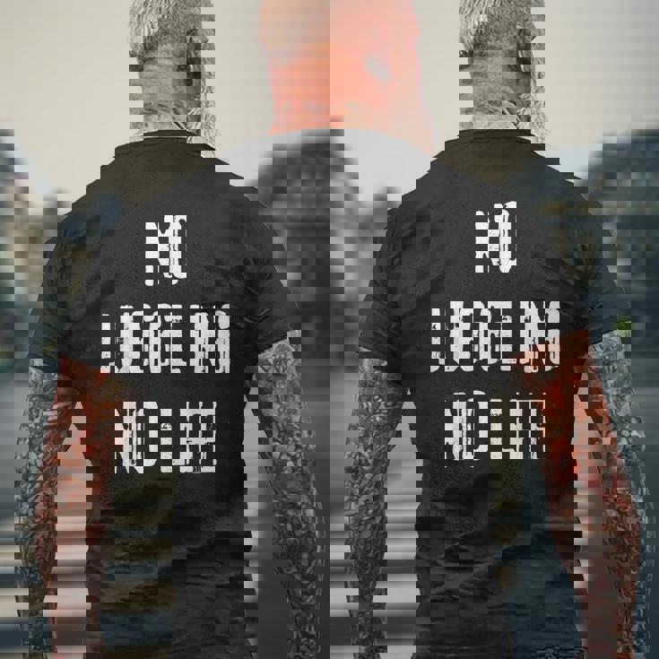 ジャグリングジャグラー メンズTシャツ バックプリント 高齢者への贈り物