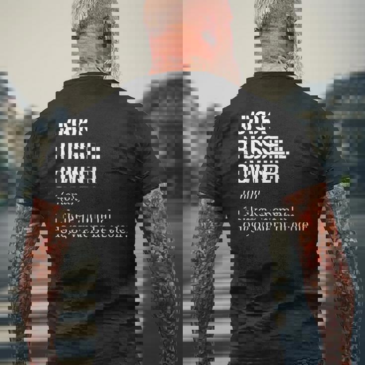 ジャック・ラッセル・テリア オーナー 定義 犬 メンズTシャツ バックプリント 高齢者への贈り物