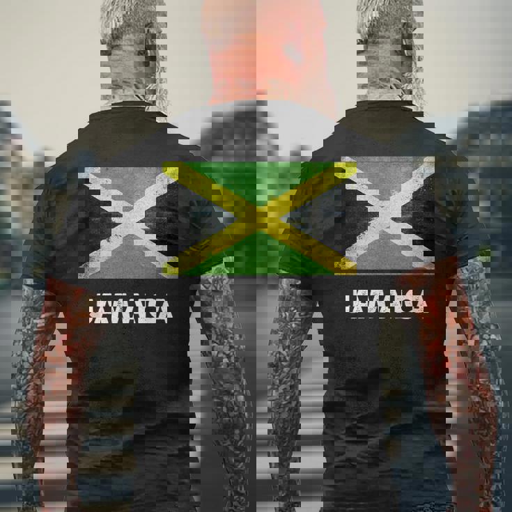 ジャマイカ ジャマイカ国旗 メンズTシャツ バックプリント 高齢者への贈り物